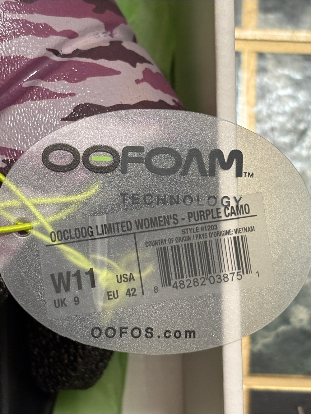 OOFOS Pink Purple Camo Slip-On Recovery Shoes- Brand new w/ Box- Rare color. - Picture 6 of 8